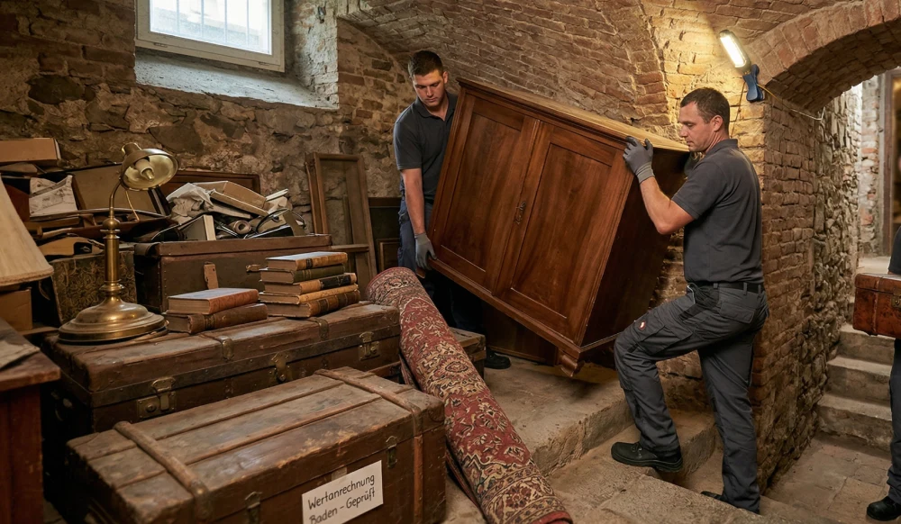Wohnungsräumung Basel Team bei der Arbeit